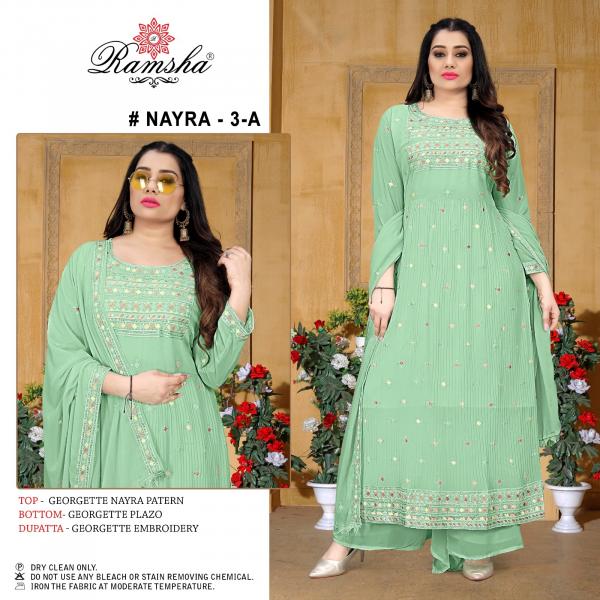 Ramsha Nayra 3 New Occasional Georgette Pakistani Suit Collection